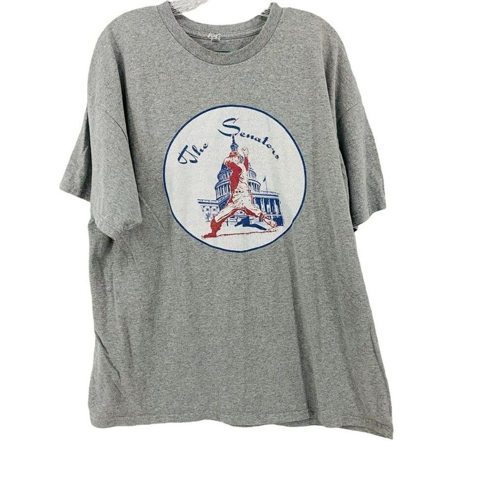 Alstyle Single Stitch Crew Neck The Senators Grey Short Sleeve Size 2XL